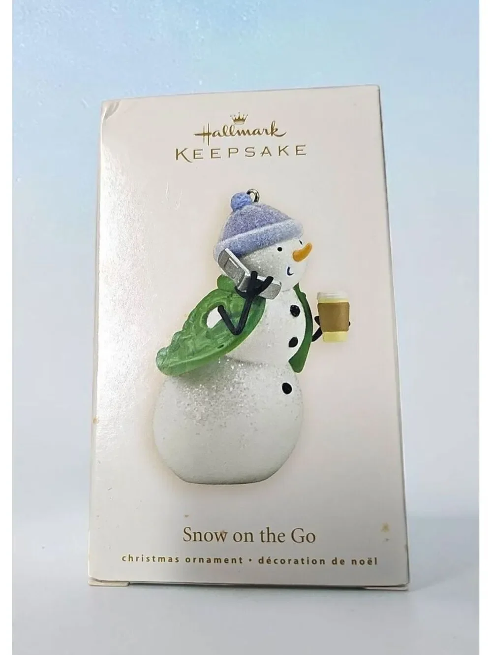 Hallmark Keepsake 2008 Snow on the Go Snowman Ornament w/ Box